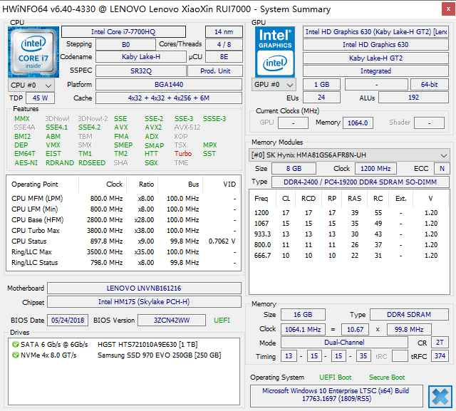 HWiNFO v8.20.5640 绿色版 (系统信息监测工具)  第1张 HWiNFO v8.20.5640 绿色版 (系统信息监测工具)  第1张